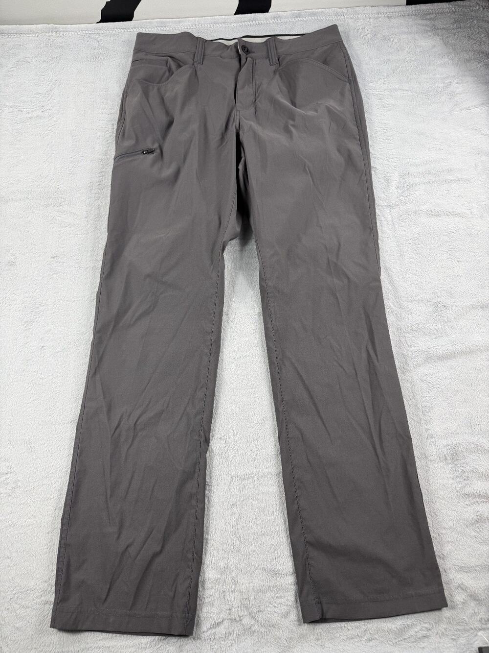 Orvis Tech Pants Mens 34x32 Pants Gray Nylon Stretch Hiking Casual Cargo